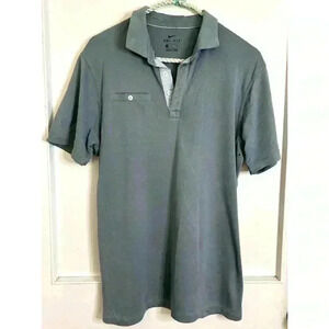 Men’s Nike Dri  Fit Collared Shirt in Grey/Blue Size S